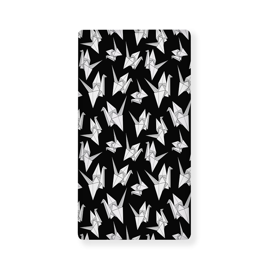 Black And White Origami Pattern Print Baby Crib Sheet