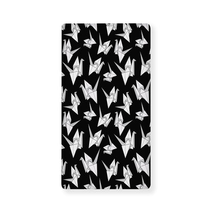 Black And White Origami Pattern Print Baby Crib Sheet