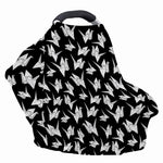 Black And White Origami Pattern Print Baby Seat Cover