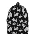 Black And White Origami Pattern Print School Backpack