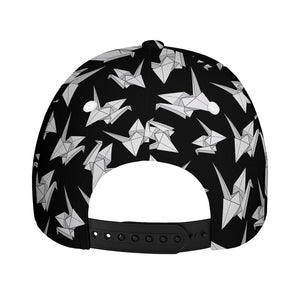 Black And White Origami Pattern Print Baseball Cap