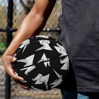 Black And White Origami Pattern Print Basketball