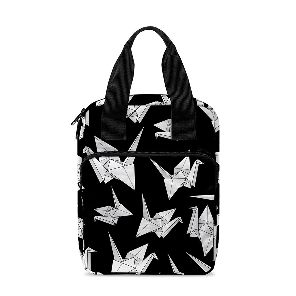 Black And White Origami Pattern Print Bible Tote Bag