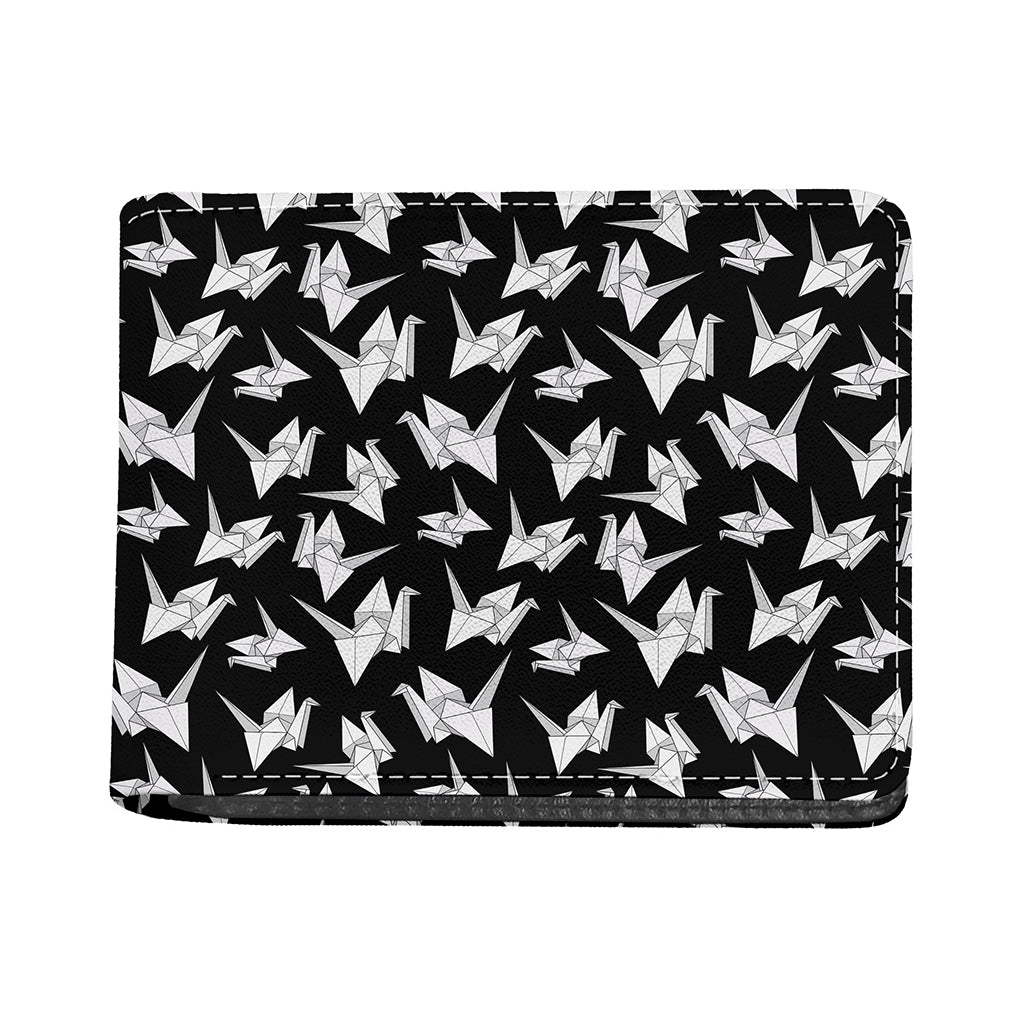 Black And White Origami Pattern Print Bifold Wallet