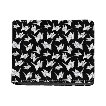 Black And White Origami Pattern Print Bifold Wallet