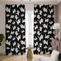 Black And White Origami Pattern Print Dimout Pencil Pleat Curtains