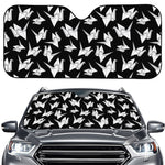 Black And White Origami Pattern Print Car Windshield Sun Shade