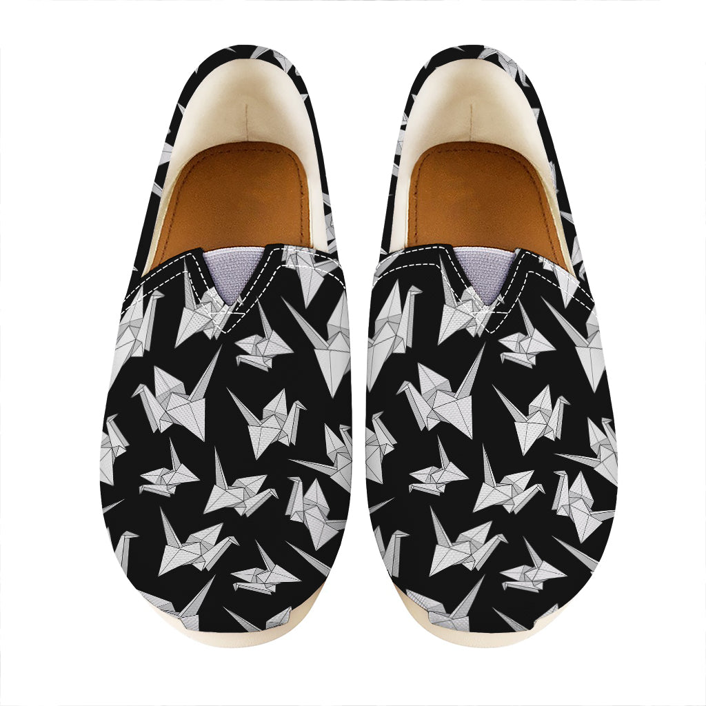 Black And White Origami Pattern Print Casual Shoes