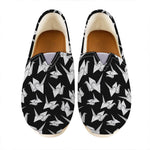 Black And White Origami Pattern Print Casual Shoes