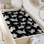 Black And White Origami Pattern Print Changing Pad Cover