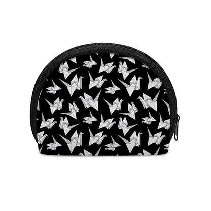 Black And White Origami Pattern Print Coin Purse
