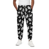 Black And White Origami Pattern Print Cotton Pants