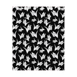 Black And White Origami Pattern Print Curtain