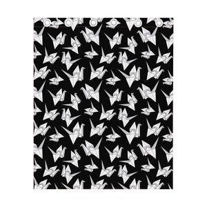 Black And White Origami Pattern Print Curtain