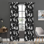 Black And White Origami Pattern Print Curtain