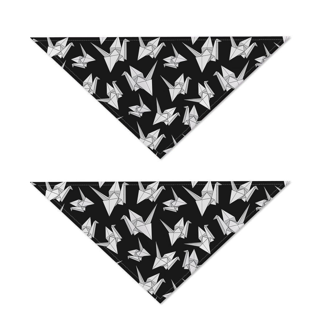 Black And White Origami Pattern Print Dog Bandana