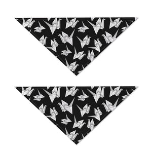 Black And White Origami Pattern Print Dog Bandana