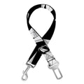 Black And White Origami Pattern Print Dog Seat Belt