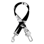 Black And White Origami Pattern Print Dog Seat Belt