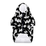 Black And White Origami Pattern Print Dog Zip Up Hoodie