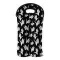 Black And White Origami Pattern Print Double Neoprene Wine Tote