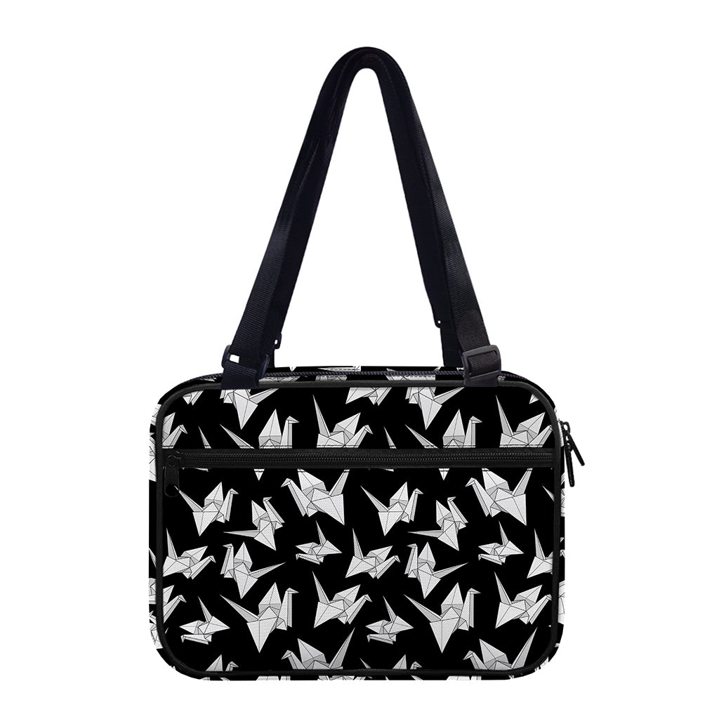 Black And White Origami Pattern Print Double Strap Bible Bag