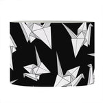 Black And White Origami Pattern Print Drum Lamp Shade