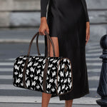 Black And White Origami Pattern Print Duffle Bag