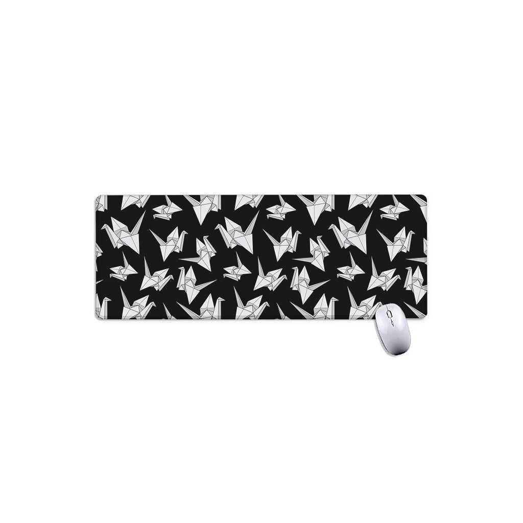 Black And White Origami Pattern Print Extended Mouse Pad