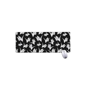 Black And White Origami Pattern Print Extended Mouse Pad