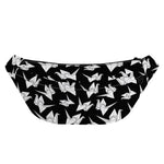 Black And White Origami Pattern Print Fanny Pack
