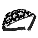 Black And White Origami Pattern Print Fanny Pack