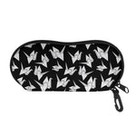 Black And White Origami Pattern Print Glasses Case