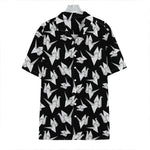 Black And White Origami Pattern Print Hawaiian Shirt