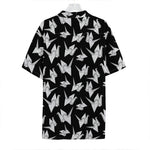 Black And White Origami Pattern Print Hawaiian Shirt