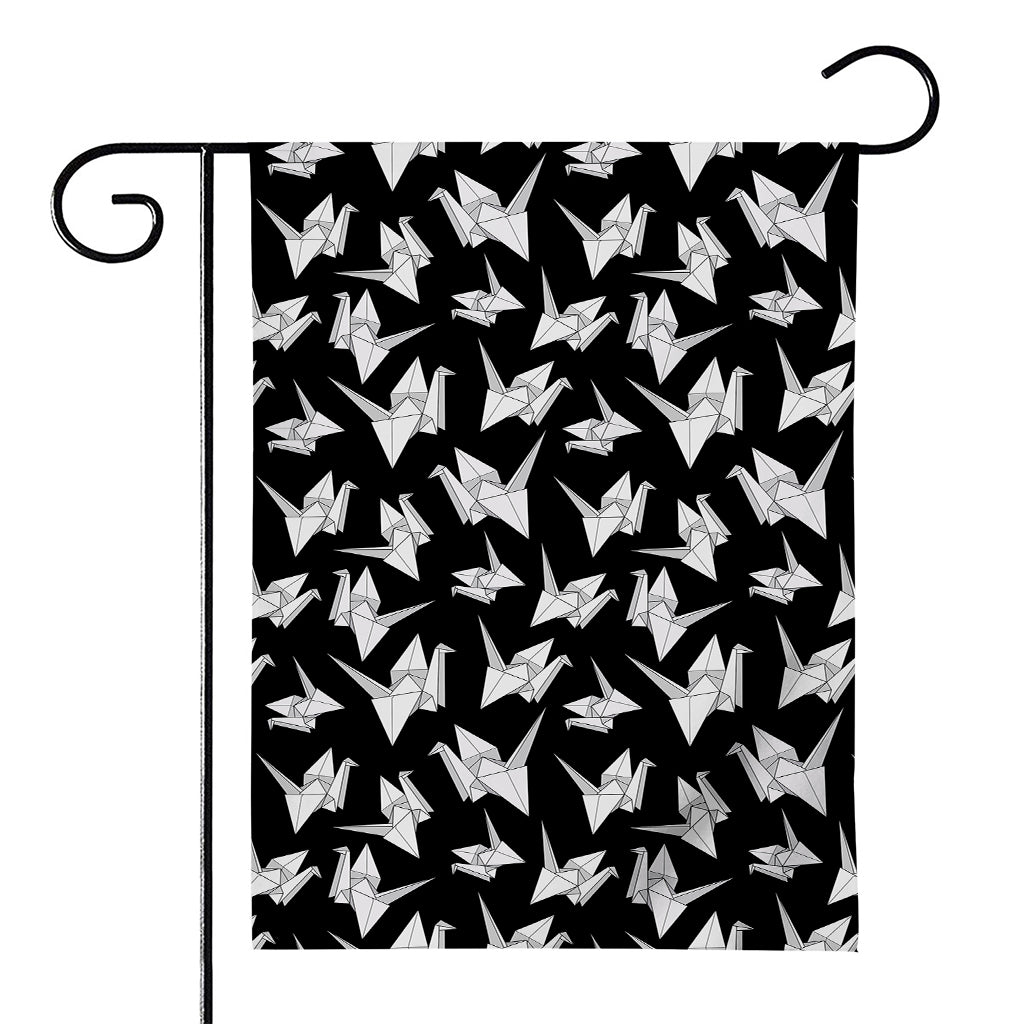 Black And White Origami Pattern Print House Flag