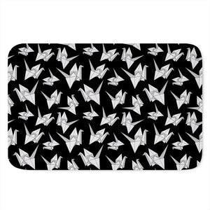 Black And White Origami Pattern Print Indoor Door Mat