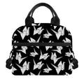 Black And White Origami Pattern Print Insulated Lunch Bag