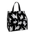 Black And White Origami Pattern Print Insulated Lunch Tote