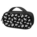 Black And White Origami Pattern Print Portable Cooler Travel Case