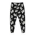 Black And White Origami Pattern Print Jogger Pants