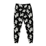 Black And White Origami Pattern Print Jogger Pants