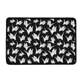 Black And White Origami Pattern Print Kitchen Mat