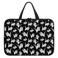 Black And White Origami Pattern Print Laptop Sleeve With Handle