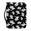 Black And White Origami Pattern Print Leather Bible Cover