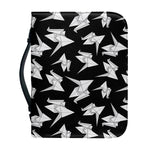 Black And White Origami Pattern Print Leather Bible Cover