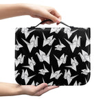 Black And White Origami Pattern Print Leather Bible Cover