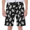 Black And White Origami Pattern Print Men's Beach Shorts