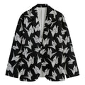 Black And White Origami Pattern Print Men's Blazer