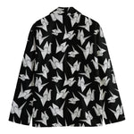 Black And White Origami Pattern Print Men's Blazer